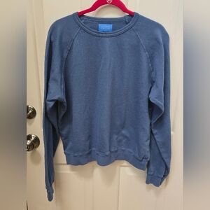 Industry Standard Men's Blue Crewneck Sweater Sz L Organic Cotton-NWOT